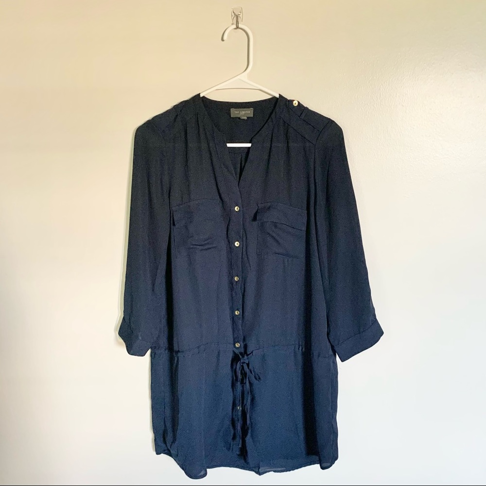 Limited | Navy Blue Tunic Top | Sz S